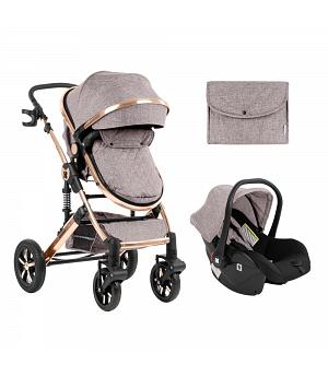 SILLA DE PASEO PARA BEBE MODELO DARLING 3 EN 1 TRANSFORMABLE BEIGE - KKB31001010055